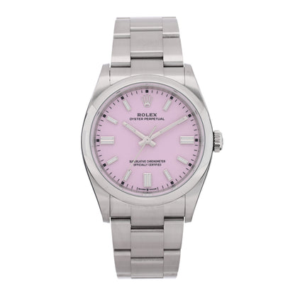 Rolex Stainless Steel 36mm Oyster Perpetual Watch Candy Pink 126000 1 of 5