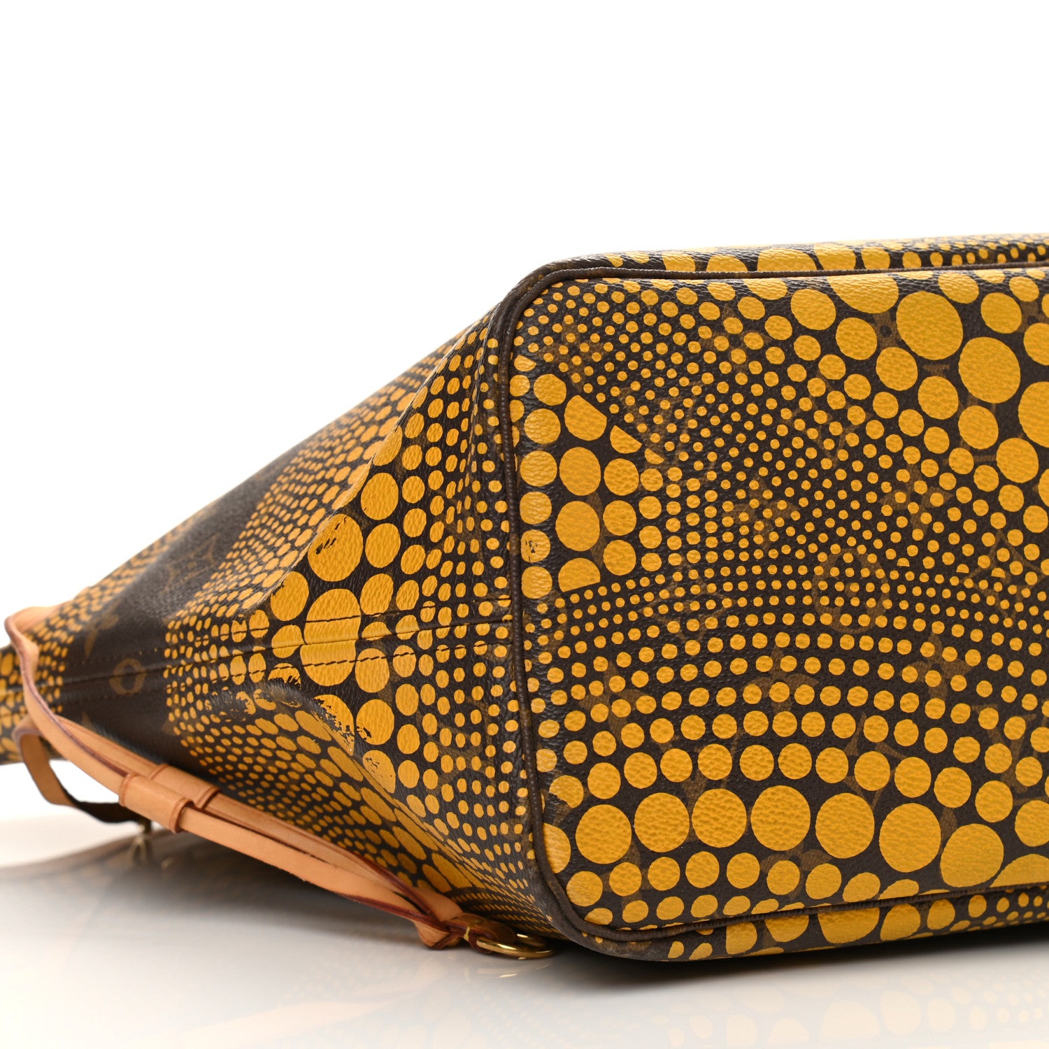 Louis Vuitton Monogram Kusama Waves Neverfull MM Yellow 9 of 13
