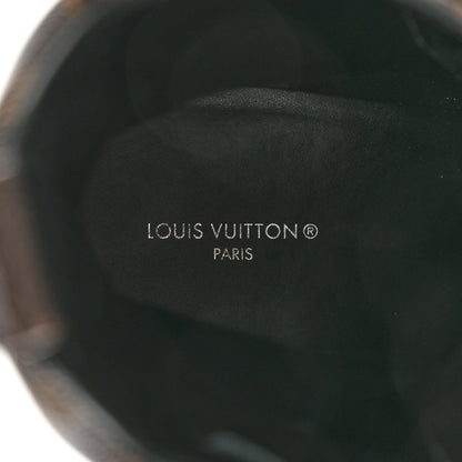 Louis Vuitton Suede Calfskin Monogram Laureate Platform Desert Boots 40 Black 5 of 9