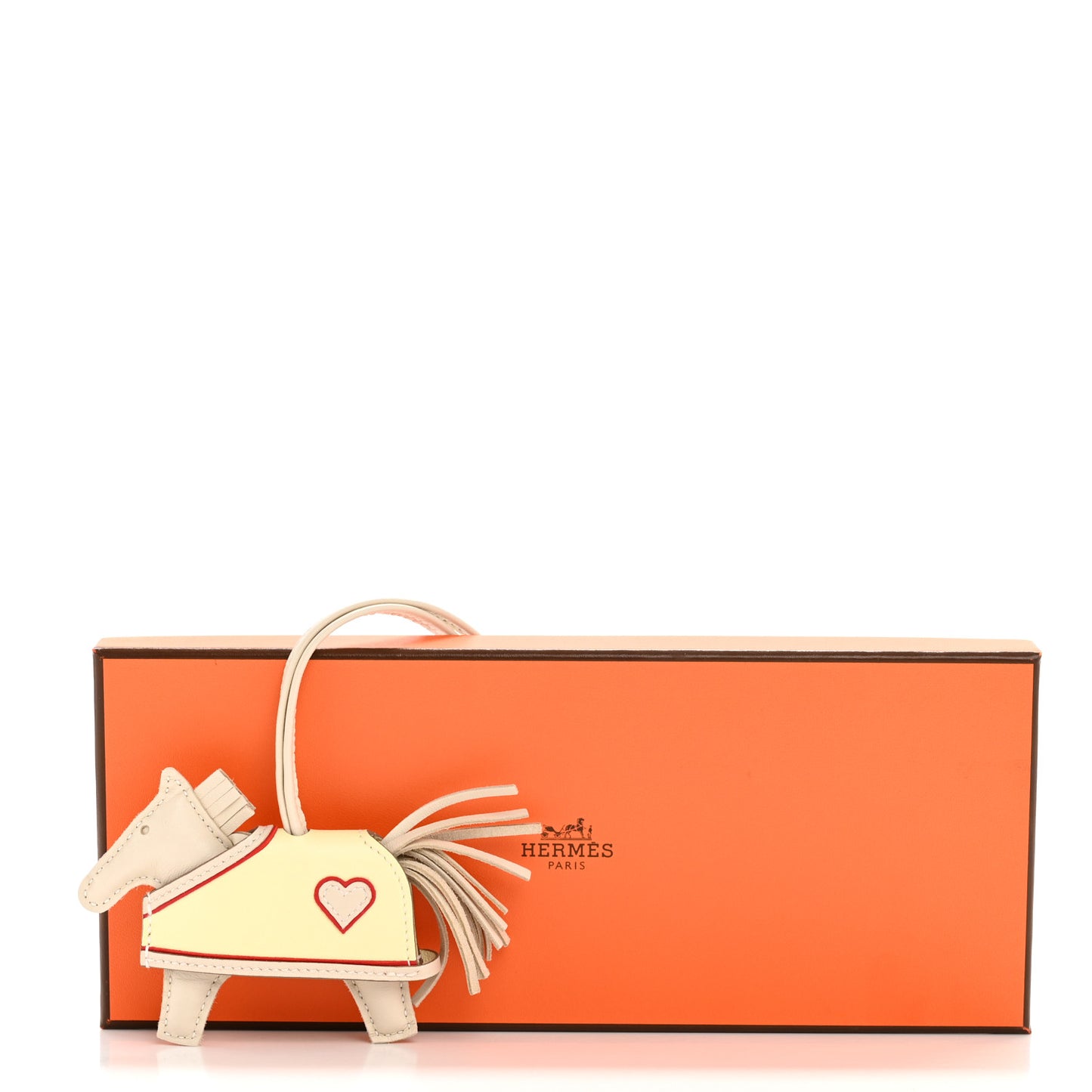 Milo Lambskin Grigri Rodeo Robeo Coeur Bag Charm PM Craie Jaune Milton Rouge Radieux