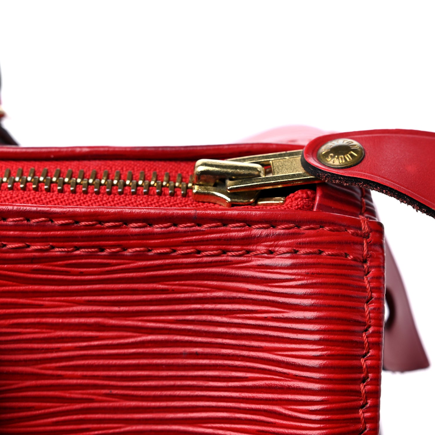 Louis Vuitton Epi Speedy 25 Castillan Red 13 of 14