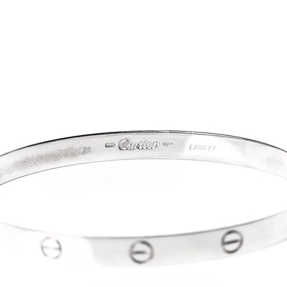 Cartier 18K White Gold LOVE Bracelet 20 5 of 9