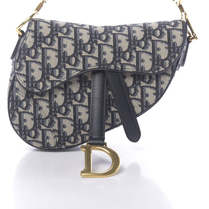 Christian Dior Oblique Mini Saddle Bag Blue 10 of 11
