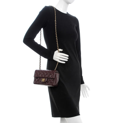 Chanel Caviar Quilted Mini Rectangular Flap Burgundy 2 of 7