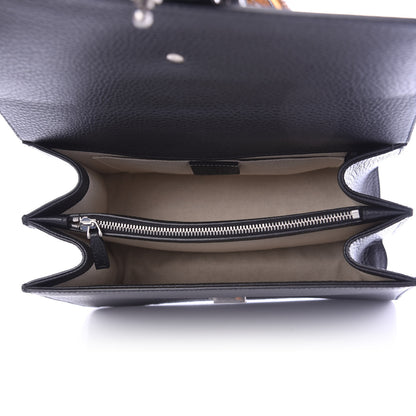 Gucci Dollar Calfskin Crystal Web Medium Dionysus Bamboo Top Handle Bag Black Black Diamond 4 of 9