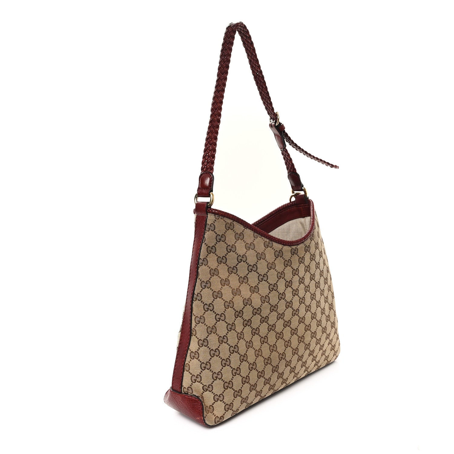 Gucci Monogram Medium Marrakech Hobo Red 3 of 11