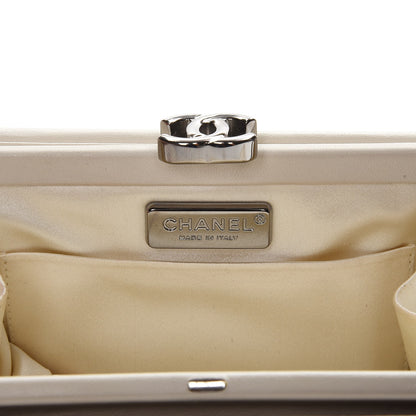Chanel Lambskin Swivel Frame Clutch White 6 of 11