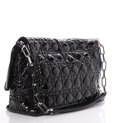 Christian Dior Patent Cannage Large New Lock Flap Black 3 of 7
