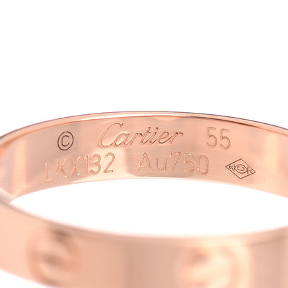 Cartier 18K Pink Gold 3.5mm LOVE Wedding Band Ring 55 7.25 4 of 5