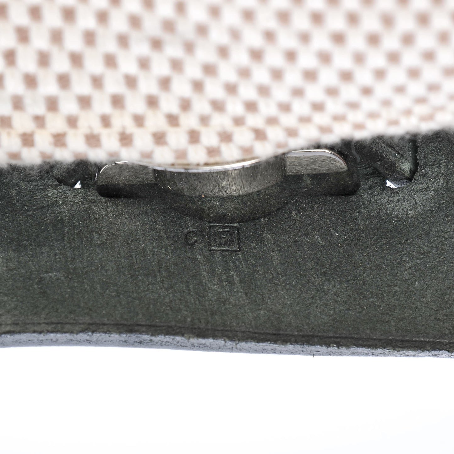 Toile Vache Calfskin Herbag 30 PM Black Natural