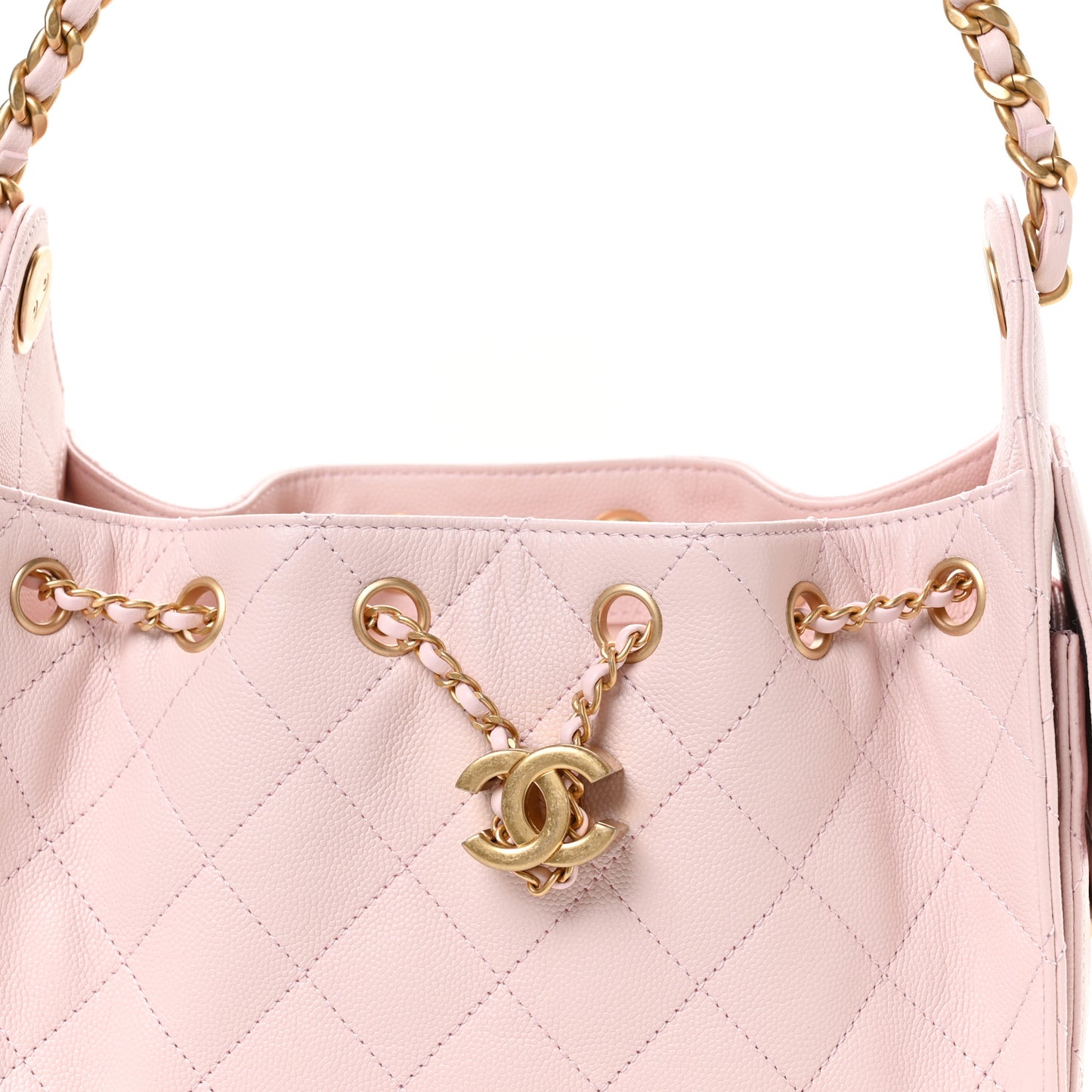 Caviar Quilted Mini Chanel 25 Handbag Light Pink