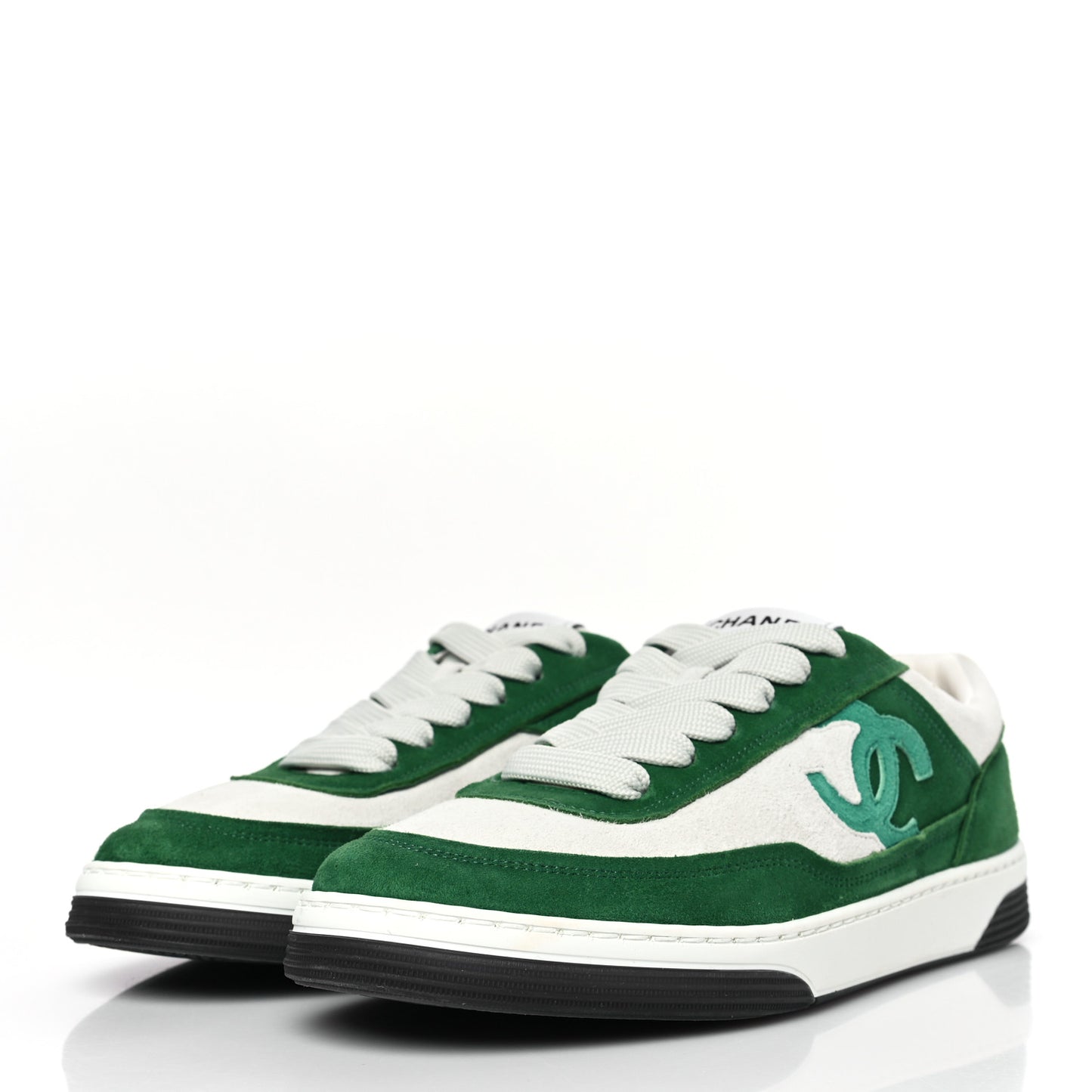 Suede Kidskin Womens CC Sneakers 39 White Green