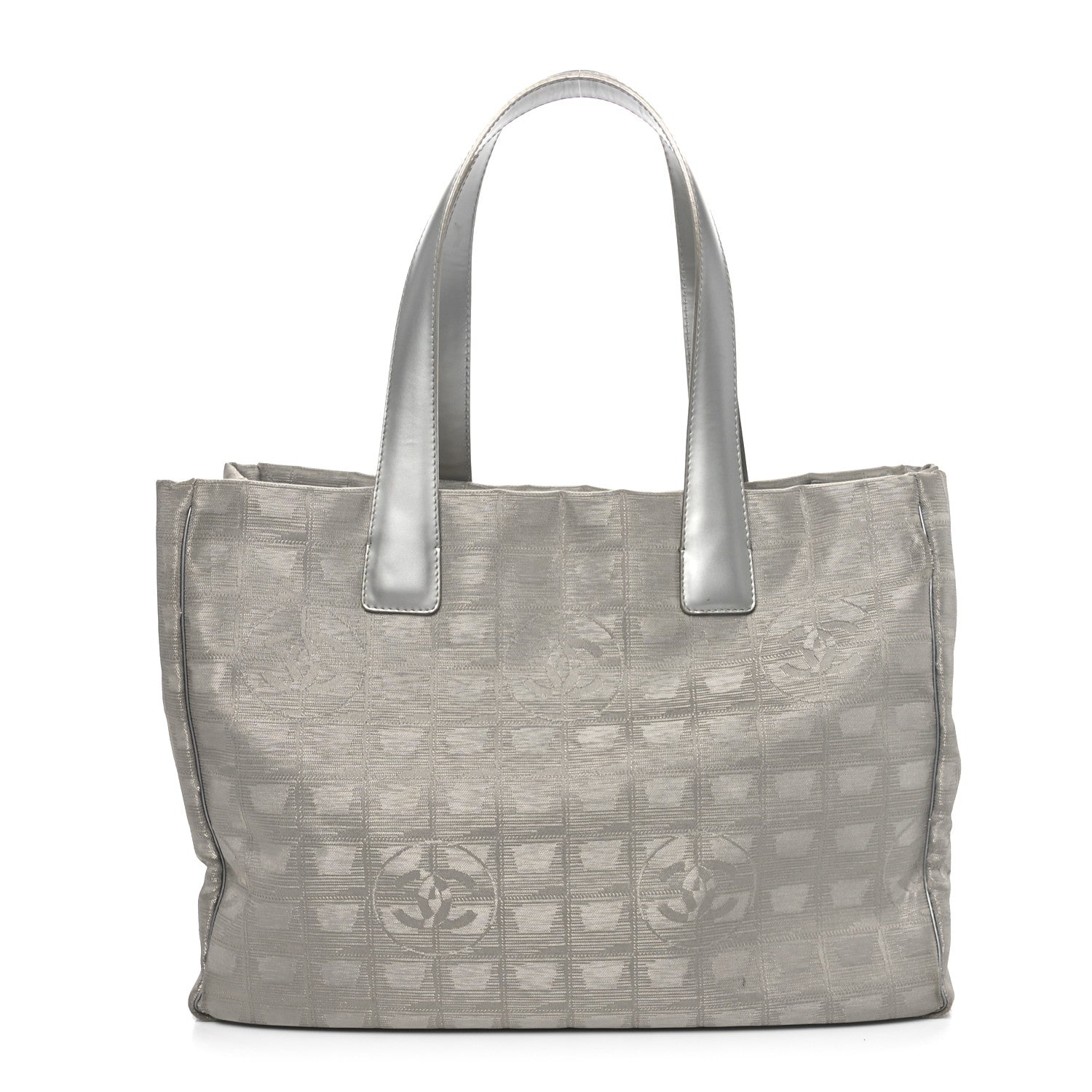 Chanel Metallic Nylon Travel Tote Silver 1 of 11