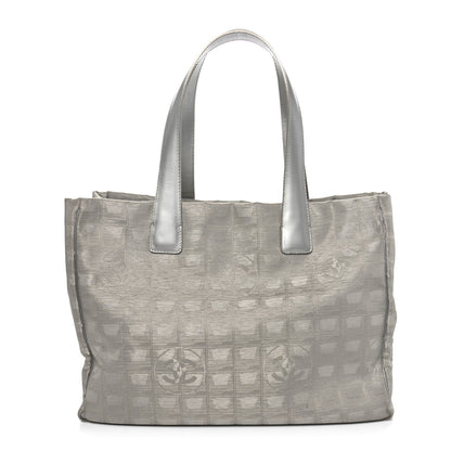 Chanel Metallic Nylon Travel Tote Silver 1 of 11