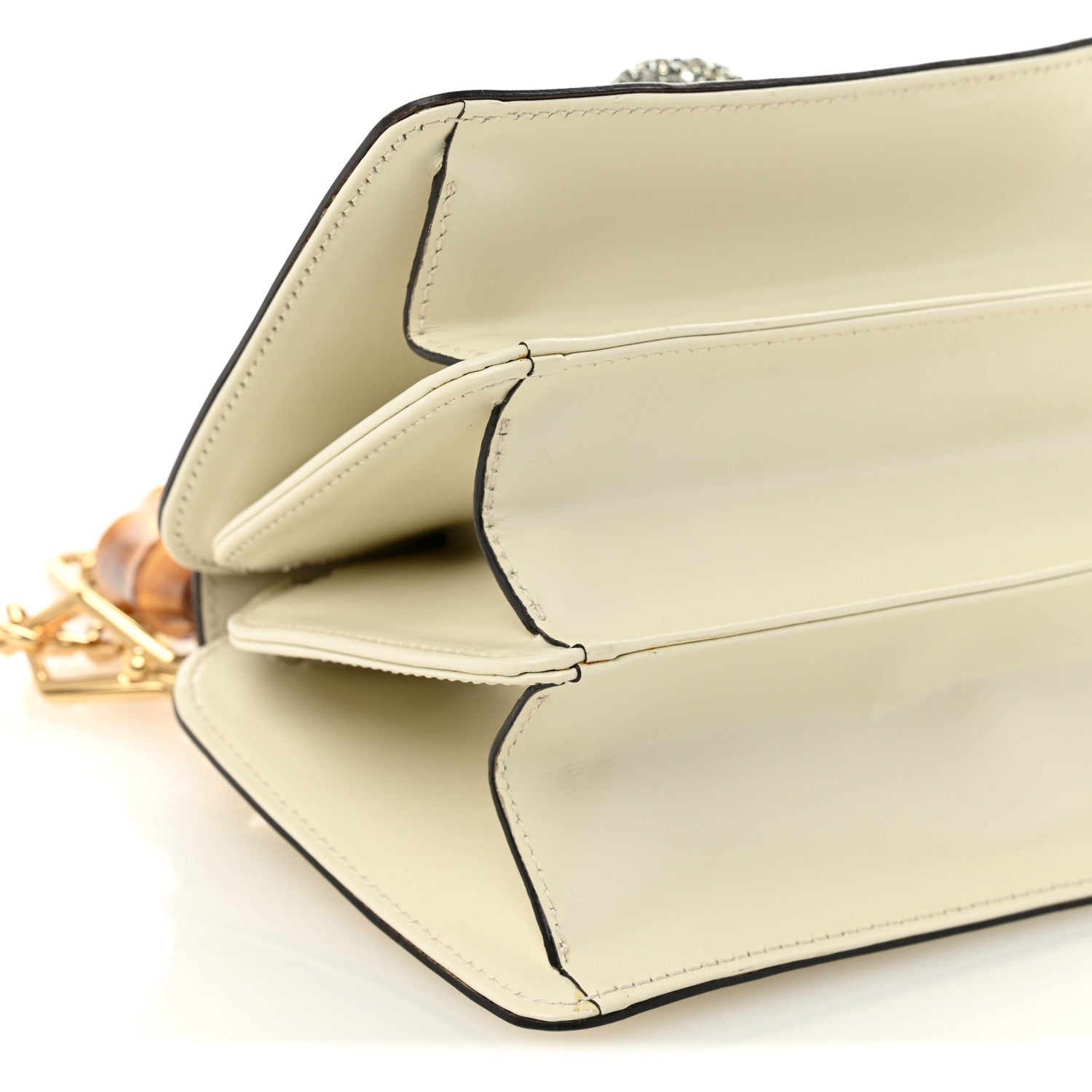 Gucci Calfskin Bamboo Mini Thiara Top Handle Bag White 9 of 10