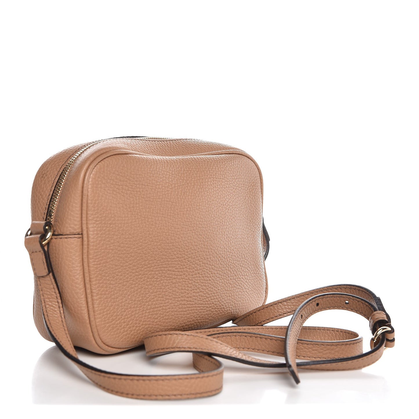 Pebbled Calfskin Small Soho Disco Bag Camelia
