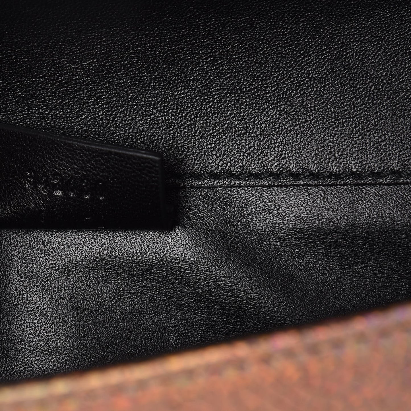 Metallic Crackled Calfskin Broadway Clutch Salmone