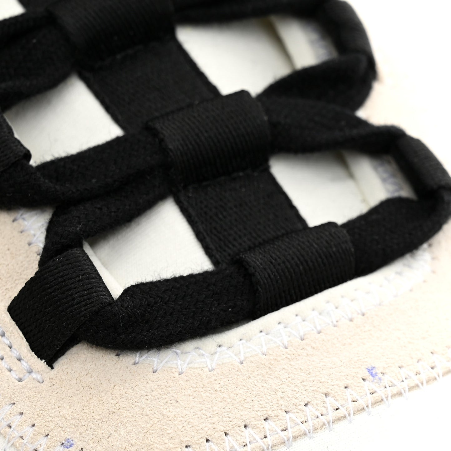 Velvet Calfskin Mixed Fibers Mens CC Sneakers 44 Ivory Black