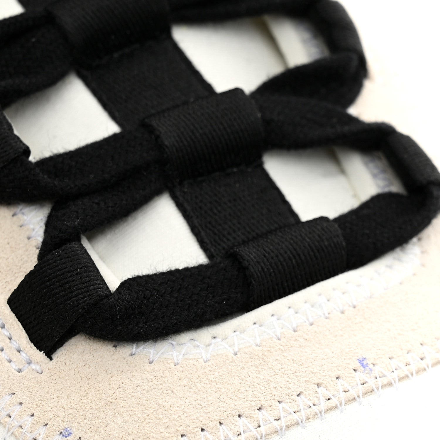 Chanel Velvet Calfskin Mixed Fibers Mens CC Sneakers 44 Ivory Black 10 of 11