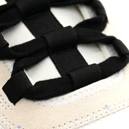 Chanel Velvet Calfskin Mixed Fibers Mens CC Sneakers 44 Ivory Black 10 of 11