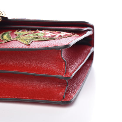 Gucci Calfskin Web Floral Embroidered Small Dionysus Shoulder Bag Hibiscus Red 9 of 9