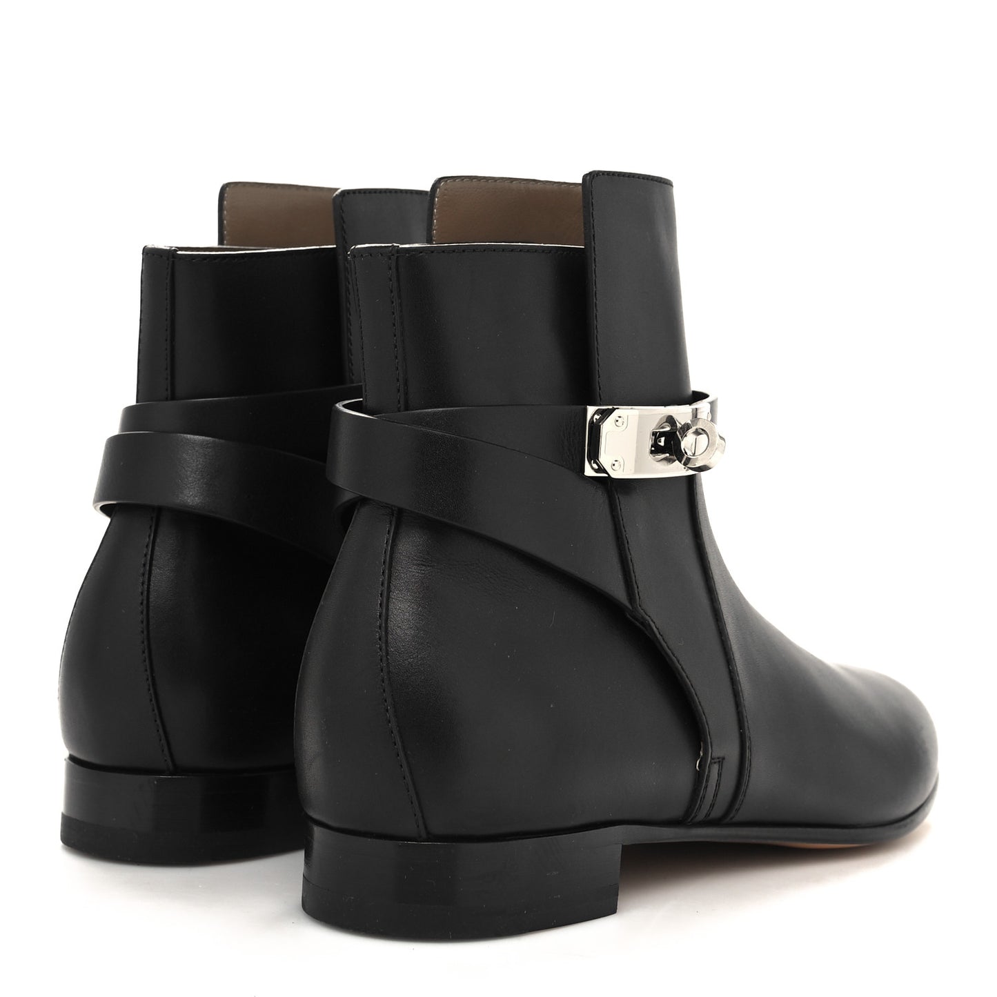 Calfskin Neo Low Boots 38 Black