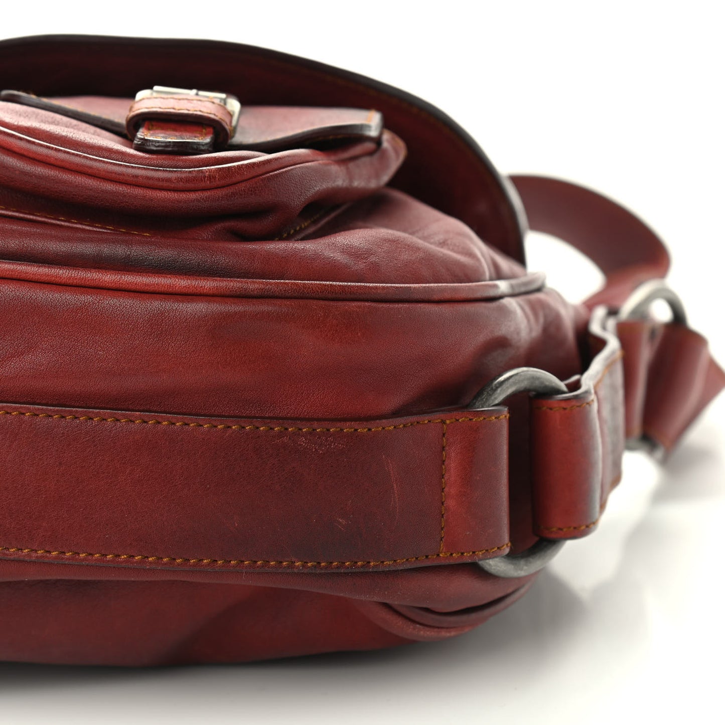 Calfskin Gaucho Double Saddle Red