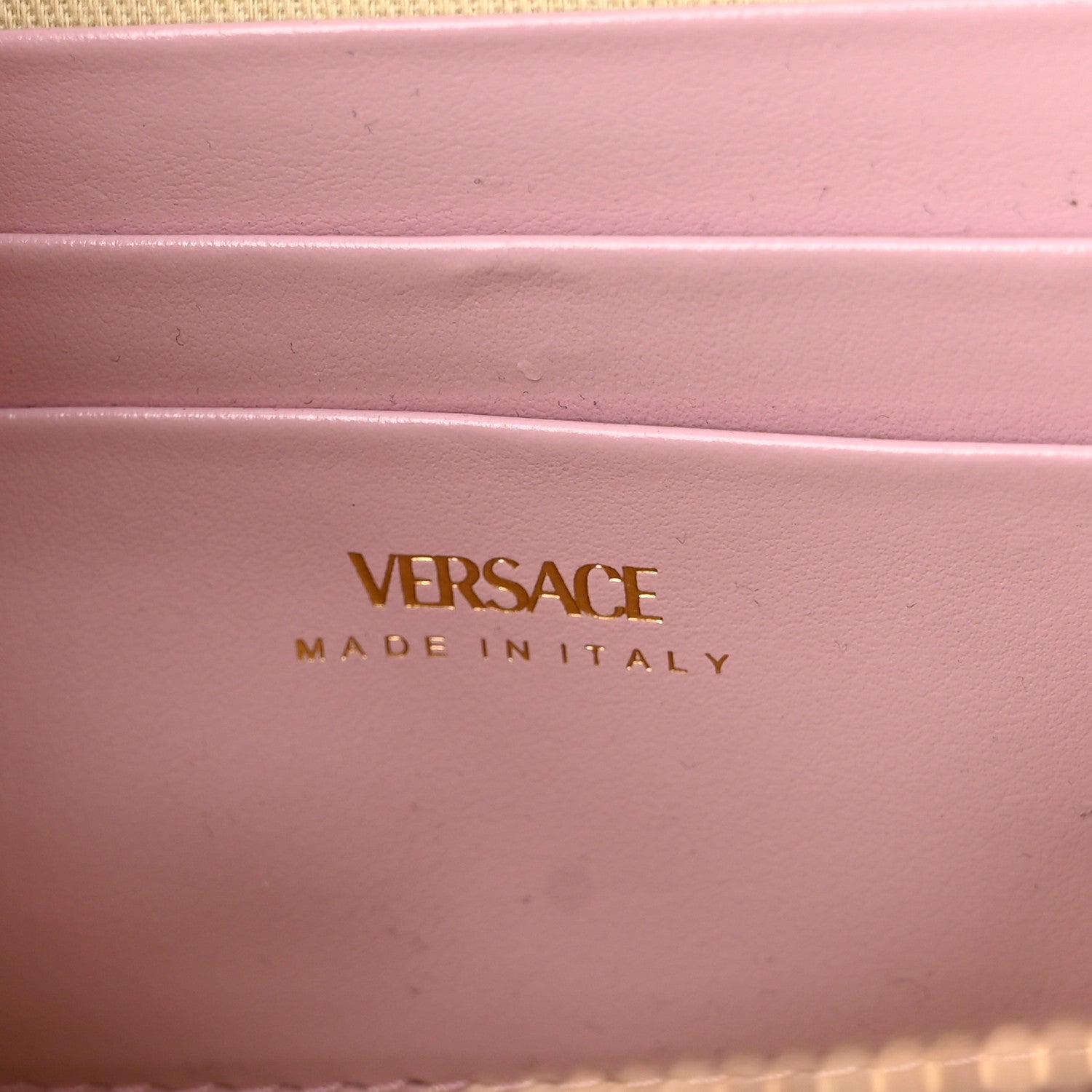 Versace Calfskin Canvas Allover La Medusa Crossbody Bag Pink 6 of 9