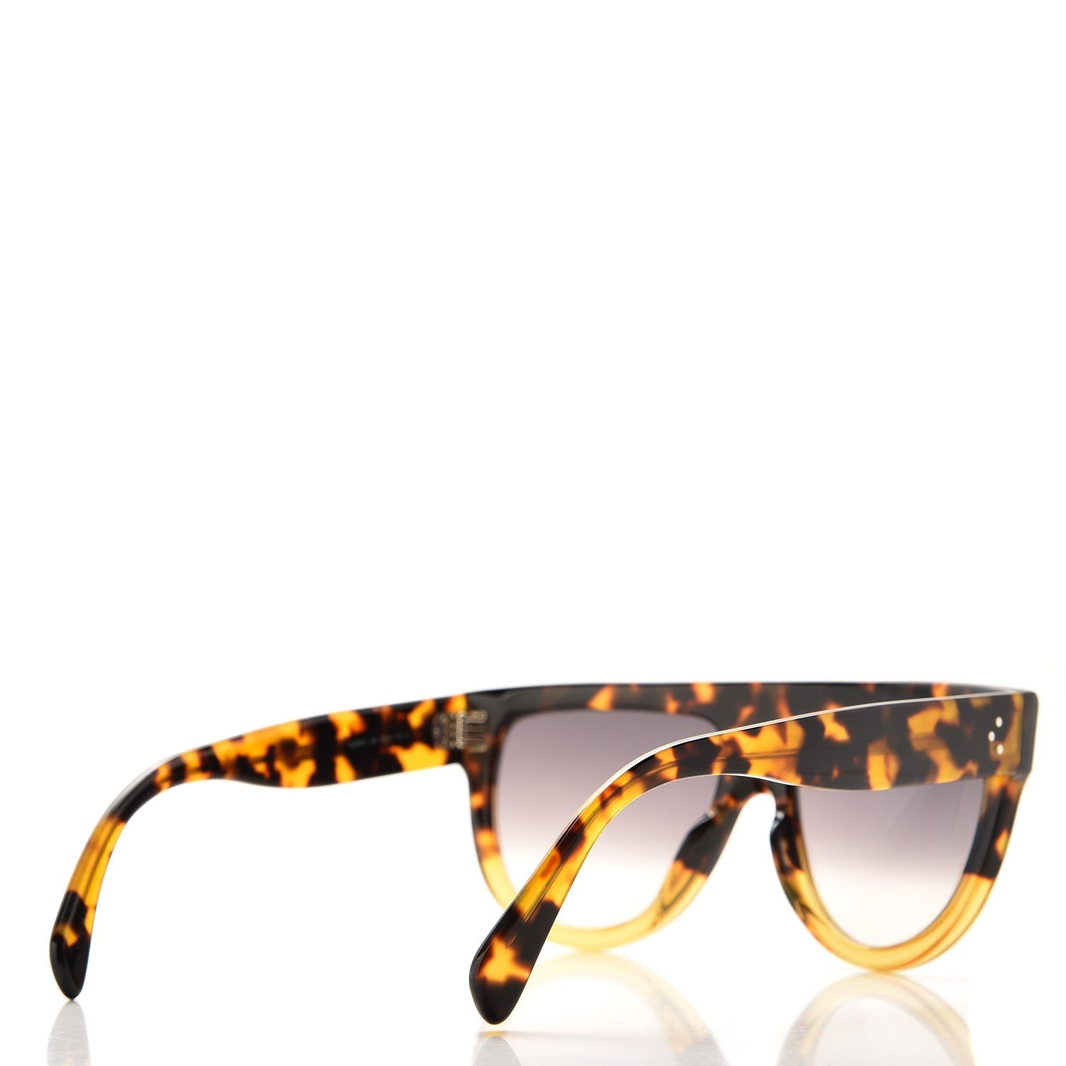 Celine Acetate Aviator Sunglasses CL 40001 Havana 3 of 7