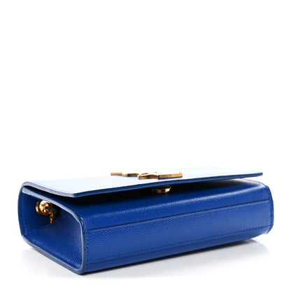 Saint Laurent Grain De Poudre Small Classic Monogram Kate Satchel Royal Blue 4 of 12