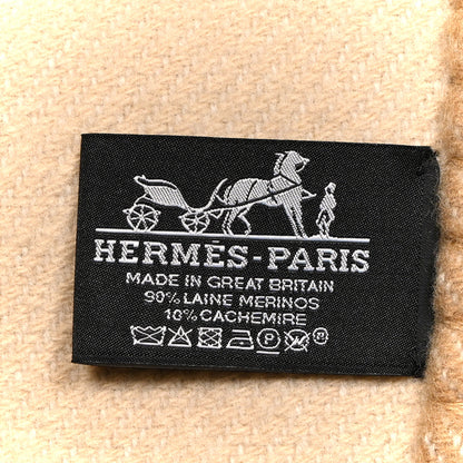 Hermes Wool Cashmere H Riviera Blanket Sable 3 of 3