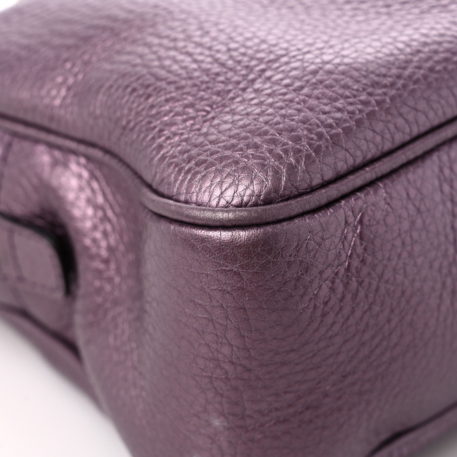 Gucci Metallic Pebbled Calfskin Small Soho Bowler Purple 8 of 12