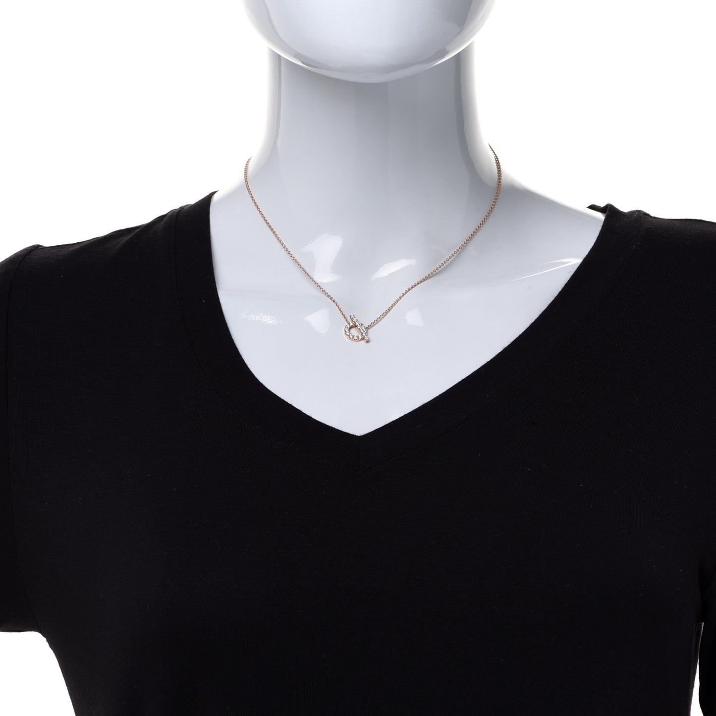 18K Rose Gold Diamond Finesse Pendant Necklace