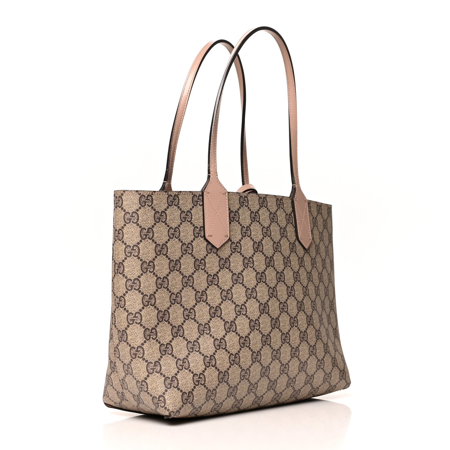 Textured Calfskin Monogram Small Reversible GG Tote Dark Cipria