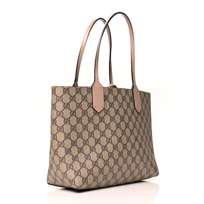 Gucci Textured Calfskin Monogram Small Reversible GG Tote Dark Cipria 2 of 15