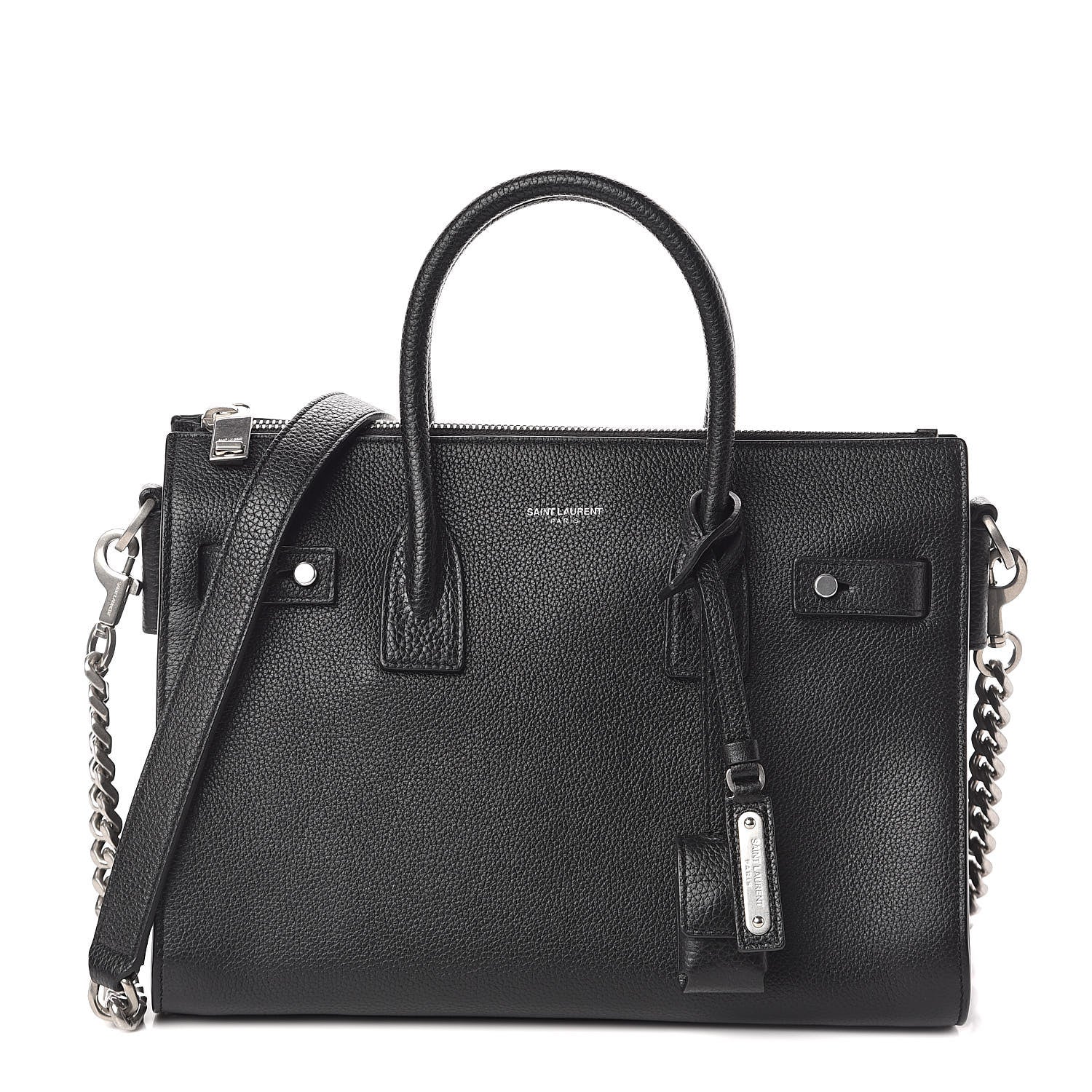 Saint Laurent Grained Calfskin Baby Supple Sac De Jour Black 1 of 9