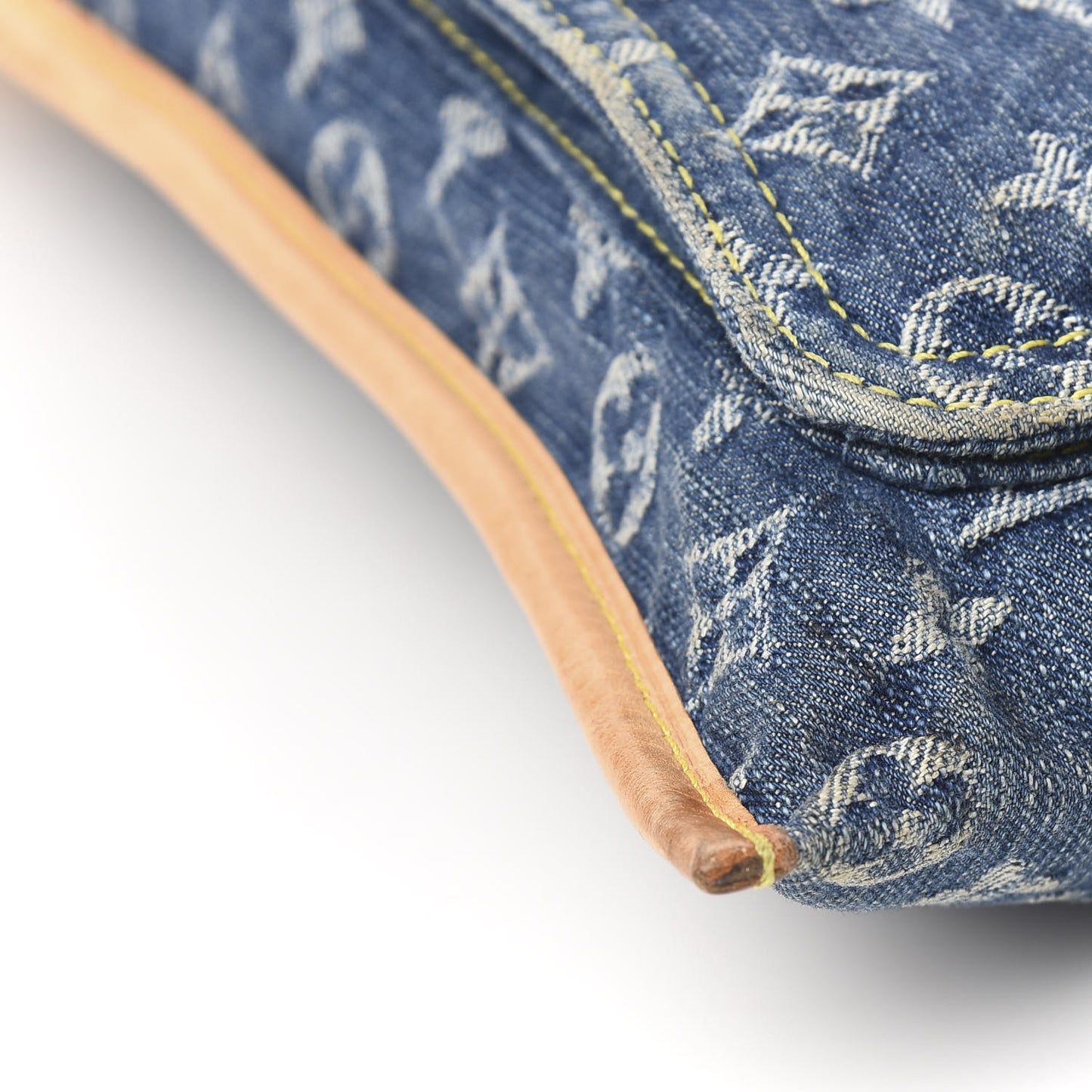 Monogram Denim Sac Plat Blue