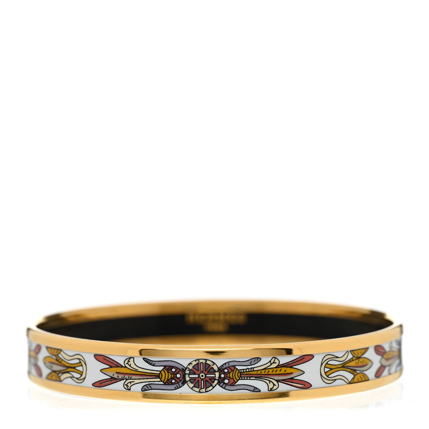 Hermes Enamel Printed Narrow Dreamcatchers Bracelet 65 1 of 5