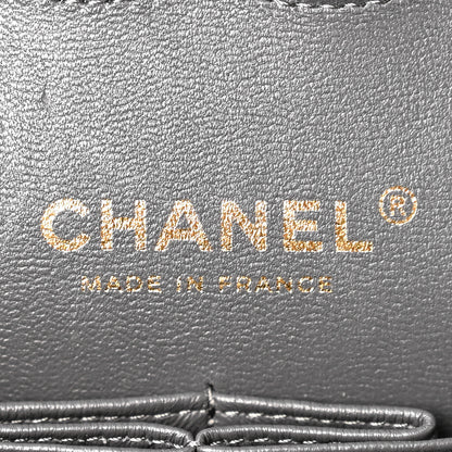 Chanel Caviar Quilted Medium Double Flap Dark Grey 6 of 10