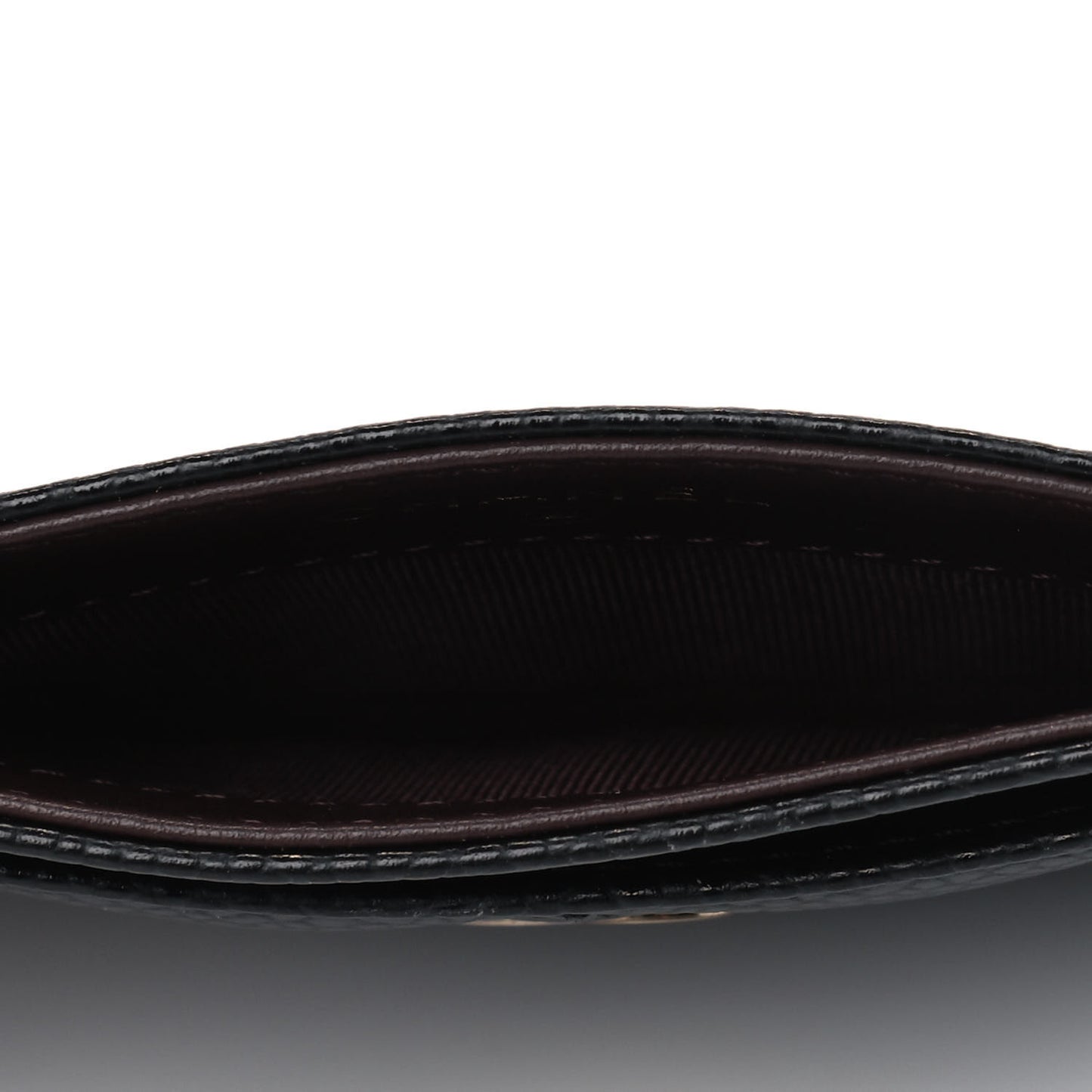 Caviar Quilted Card Holder Black