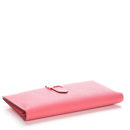 Hermes Epsom Bearn Gusset Wallet Rose Azalee 4 of 8