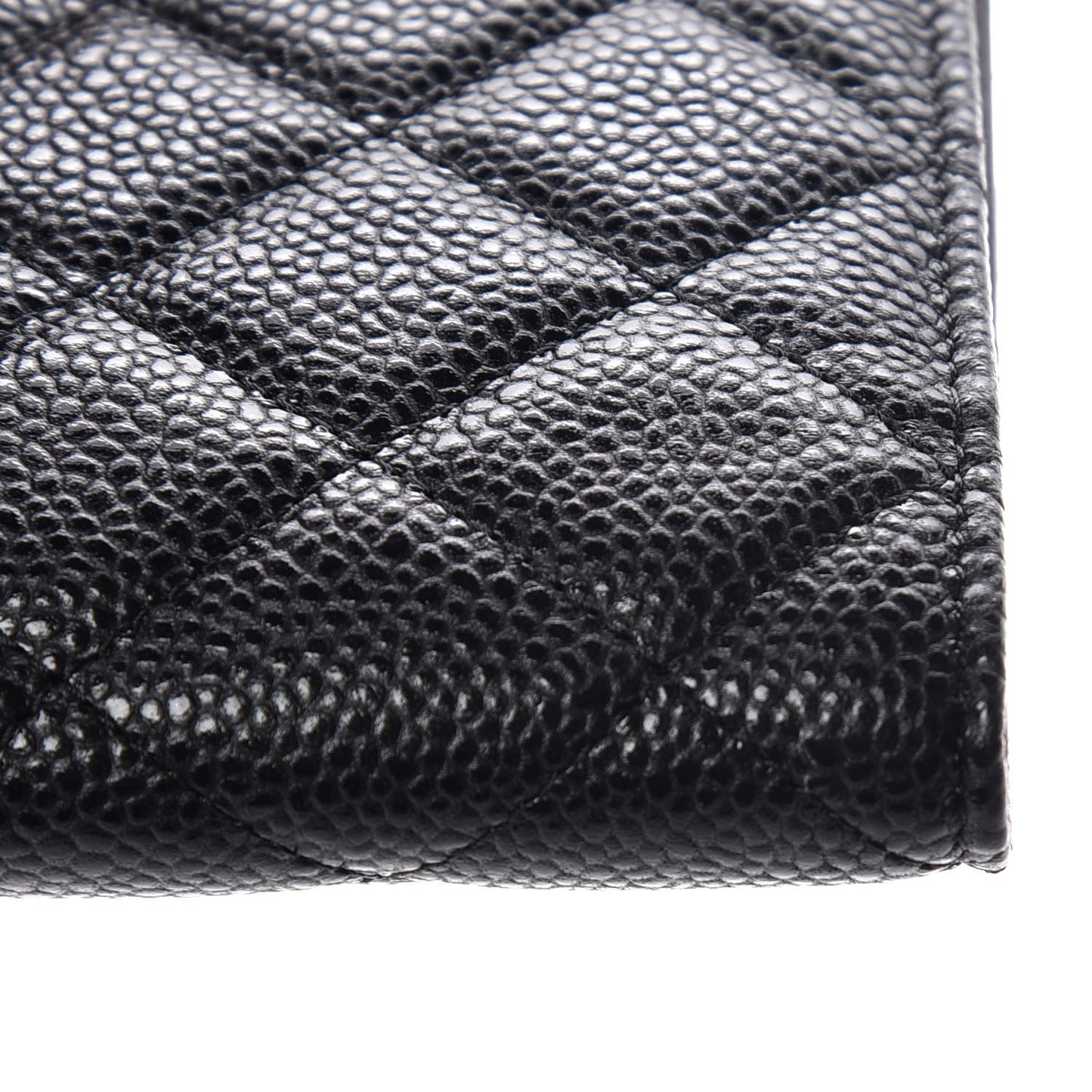Caviar Quilted Passport Holder Black