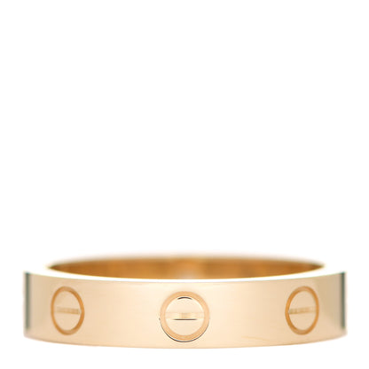 Cartier 18K Yellow Gold Diamond 4mm LOVE Wedding Band Ring 53 6.5 3 of 5