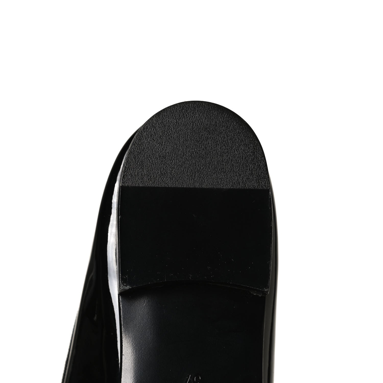 Chanel Patent CC Cap Toe Ballerina Flats 37 Black 11 of 12