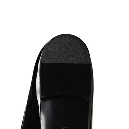 Chanel Patent CC Cap Toe Ballerina Flats 37 Black 11 of 12