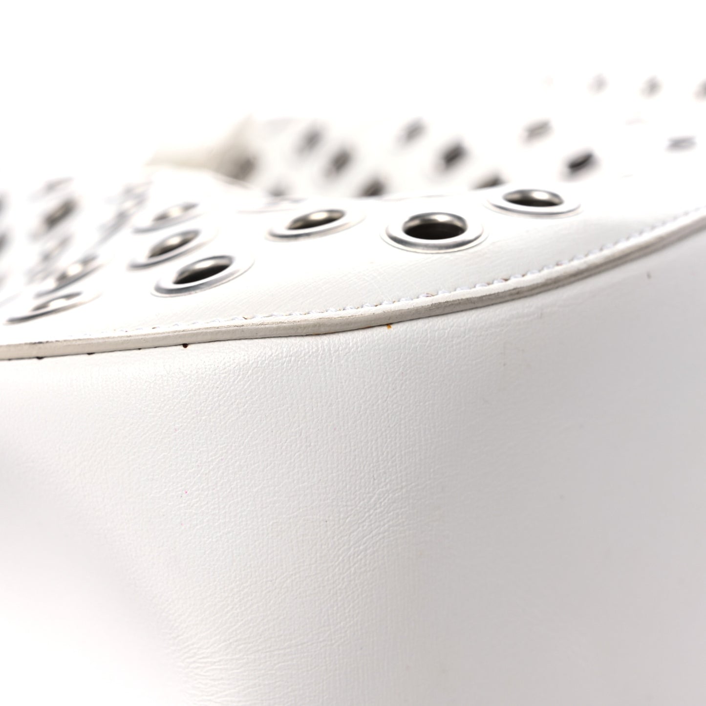 Calfskin Grommet Rose-Marie 28 Bag White