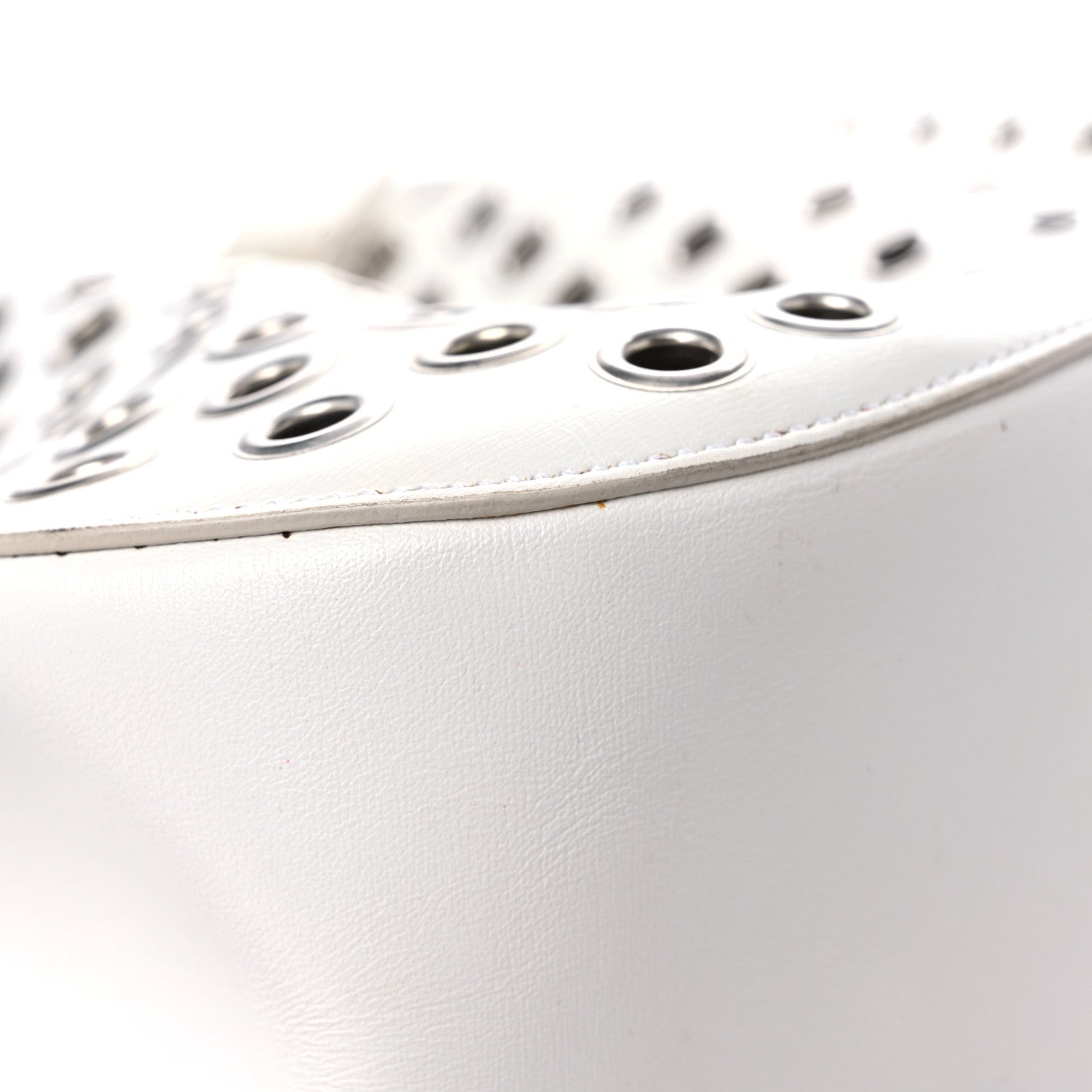 Alaia Calfskin Grommet Rose-Marie 28 Bag White 10 of 24