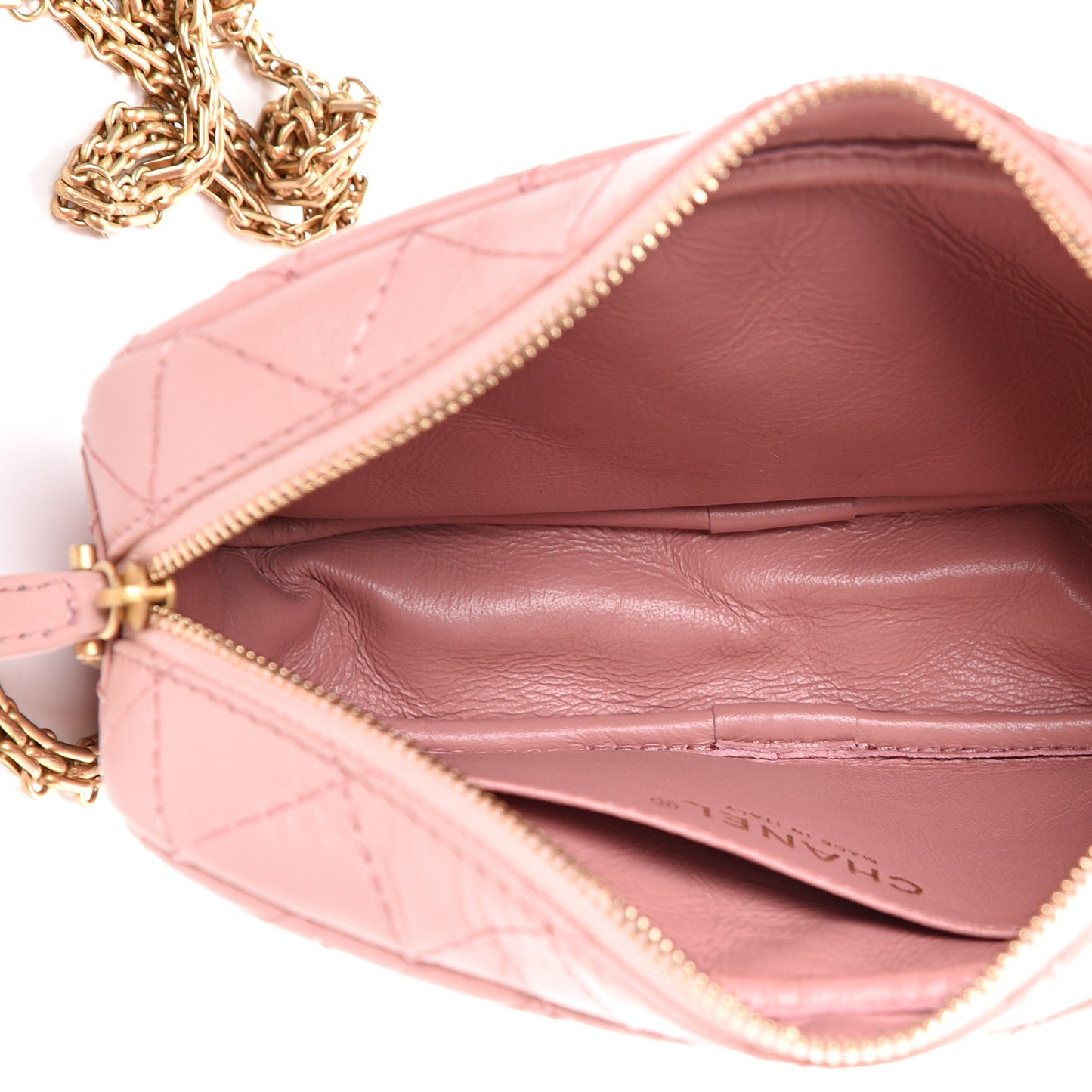 Aged Calfskin Quilted Mini Reissue Camera Case Pink