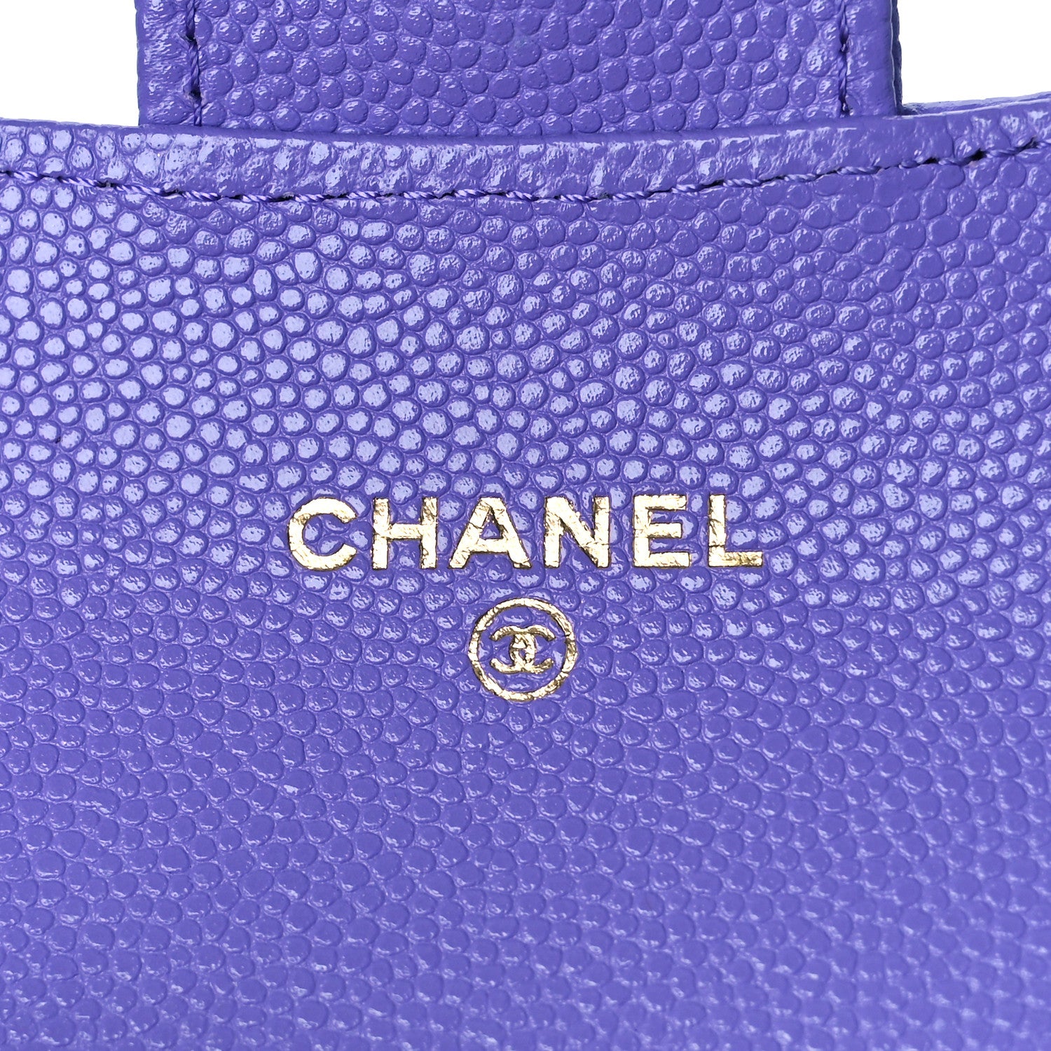 Chanel Caviar Quilted Flap Card Holder Wallet Purple 6 of 11