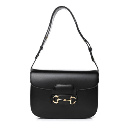 Gucci Azalea Calfskin Horsebit 1955 Shoulder Bag Black 1 of 4